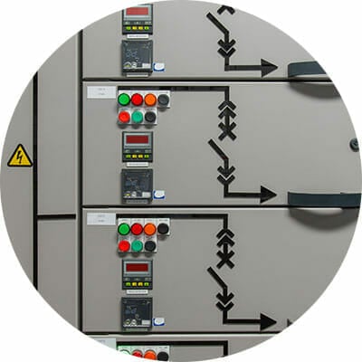 Electrical switchgear room,Industrial electrical switch panel.